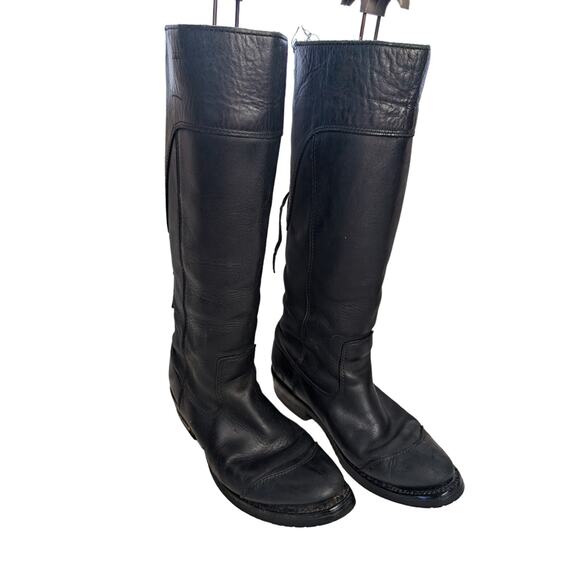 Harley Davidson Ladies Lace Up Back Western Style Boot Black  8.5 EU 39.5 - Picture 1 of 11